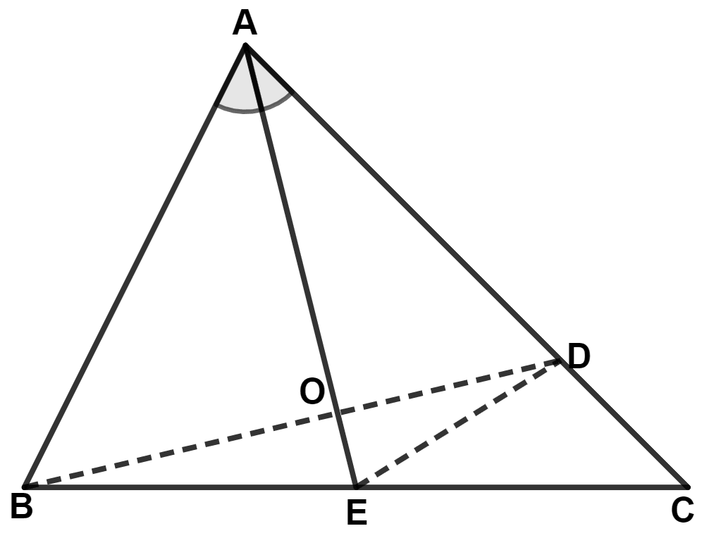 In the following diagram; AD = AB and AE bisects angle A. Prove that : Inequalities, Concise Mathematics Solutions ICSE Class 9.