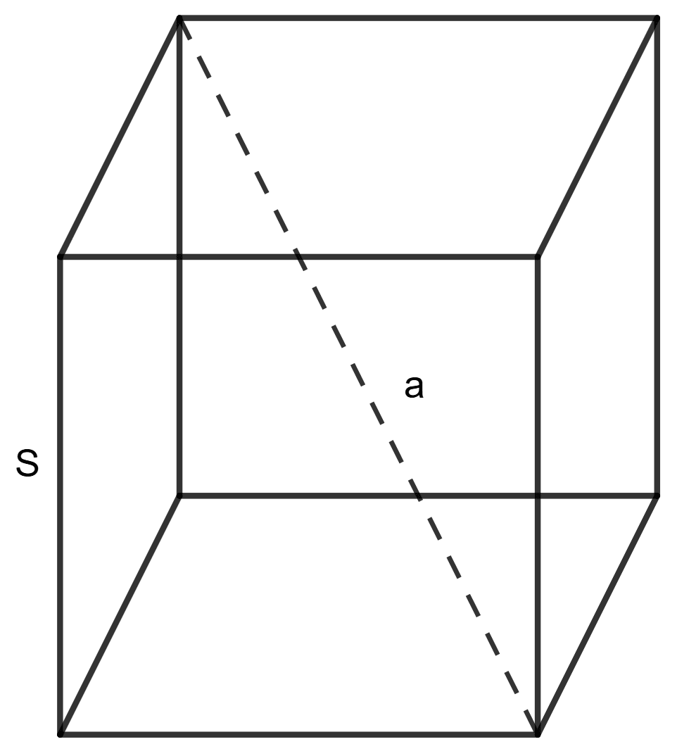 The square on the diagonal of a cube has an area of 1875 sq. cm. Calculate : Solids, Concise Mathematics Solutions ICSE Class 9.
