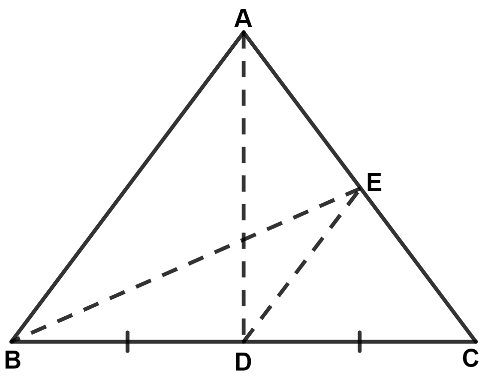 In triangle ABC, AD is the median and DE, drawn parallel to side BA, meets AC at point E. Show that BE is also a median. Mid-point Theorem, Concise Mathematics Solutions ICSE Class 9.