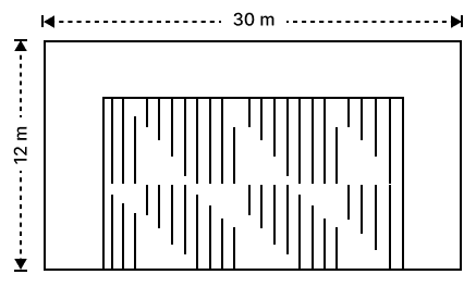 The shaded region of the given diagram represents the lawn in the form of a house. On the three sides of the lawn there are flower-beds having a uniform width of 2 m. Area and Perimeter of Plane Figures, Concise Mathematics Solutions ICSE Class 9.