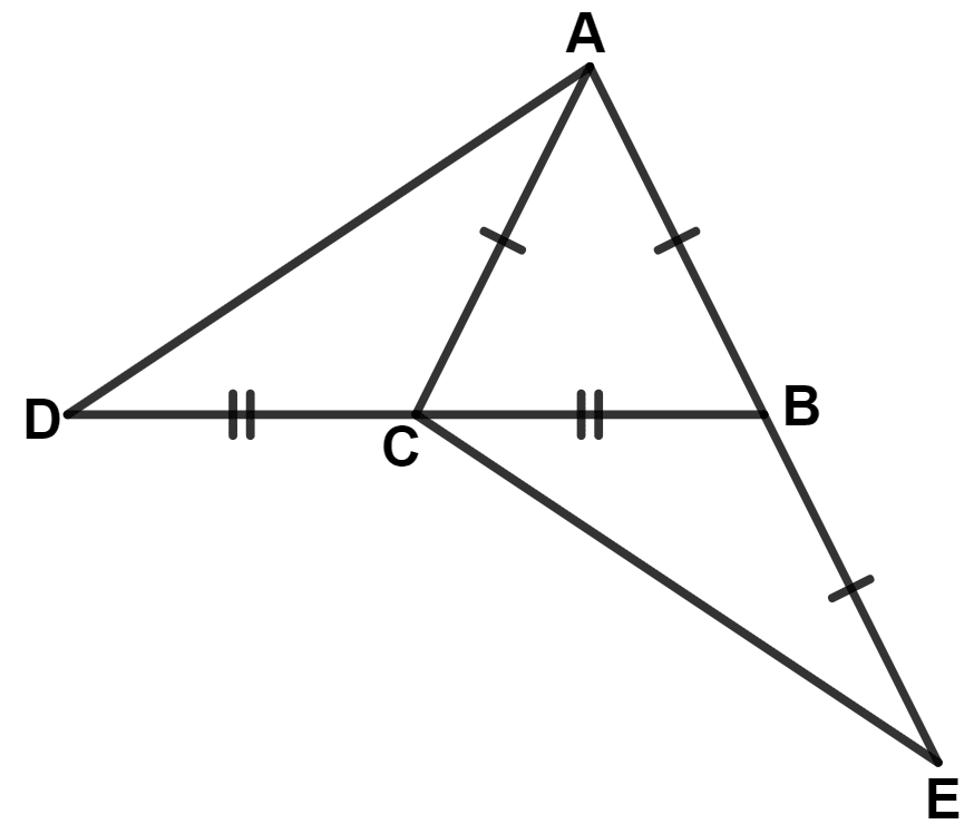 From the following figure, prove that : Isosceles Triangles, Concise Mathematics Solutions ICSE Class 9.