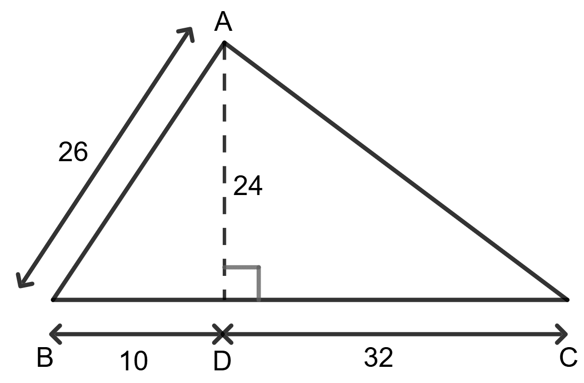 In the given figure (each observation is in cm) tan C is : Trigonometrical Ratios, Concise Mathematics Solutions ICSE Class 9.