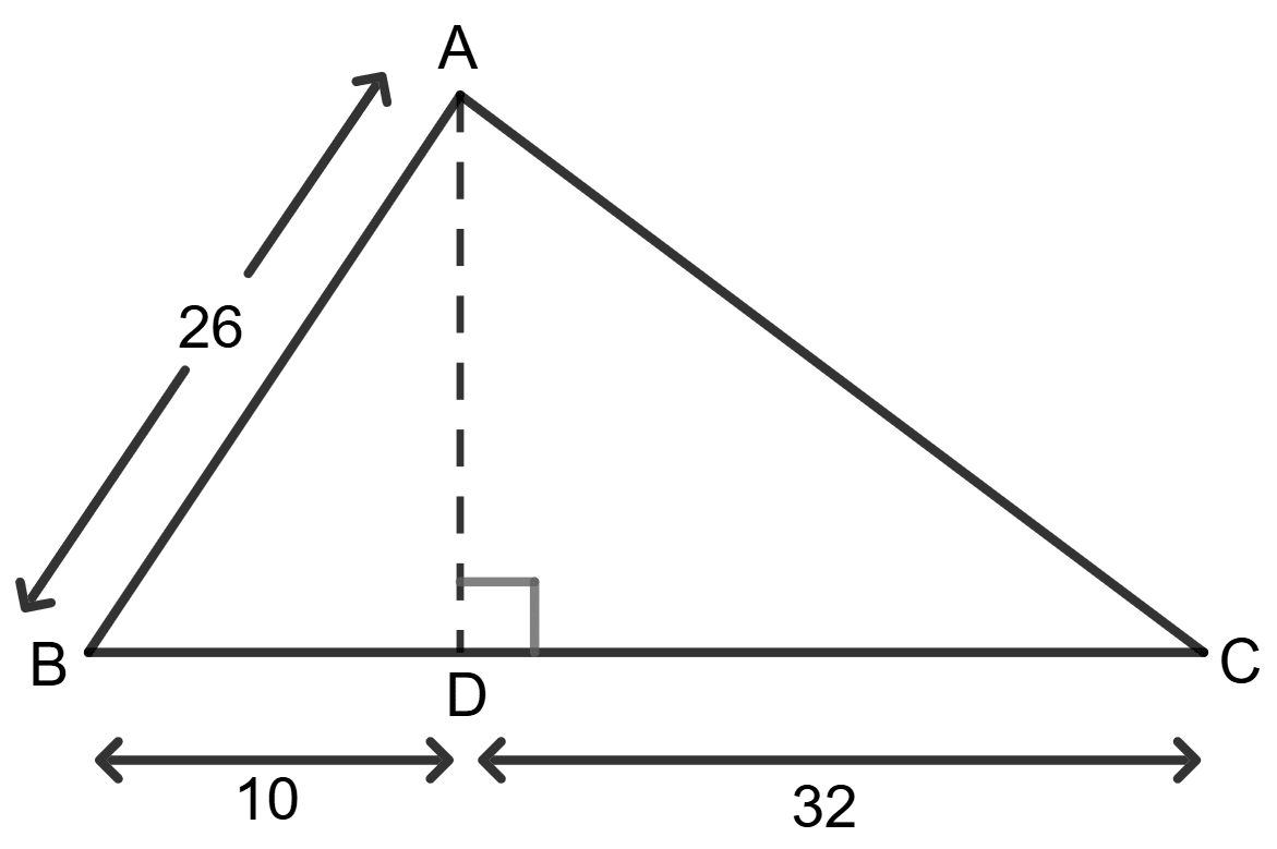 In the given figure (each observation is in cm) tan C is : Trigonometrical Ratios, Concise Mathematics Solutions ICSE Class 9.