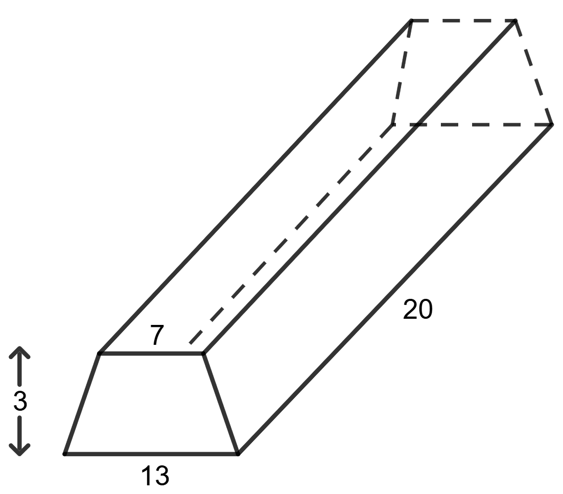 In the given figure, all the dimensions are given in cm. The volume of the solid is : Solids, Concise Mathematics Solutions ICSE Class 9.