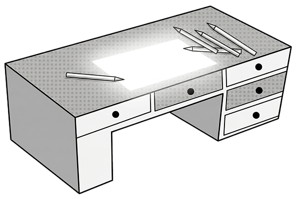 Study the following picture of a study table made by Rohan for his SUPW project with match boxes of each dimension 6 cm by 4 cm by 1.5 cm. Solids ,Concise Mathematics Solutions ICSE Class 9.