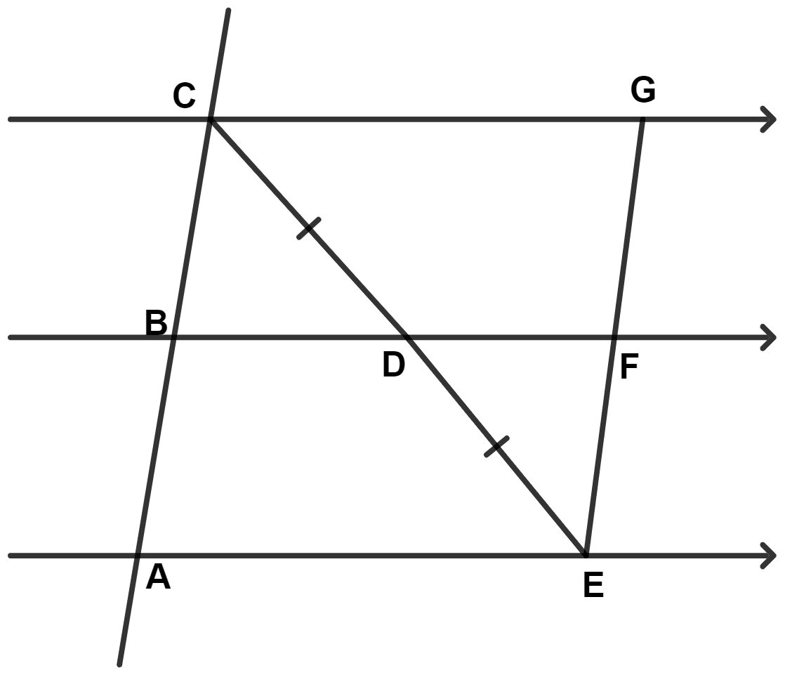 Use the following figure to find : Mid-point Theorem, Concise Mathematics Solutions ICSE Class 9.