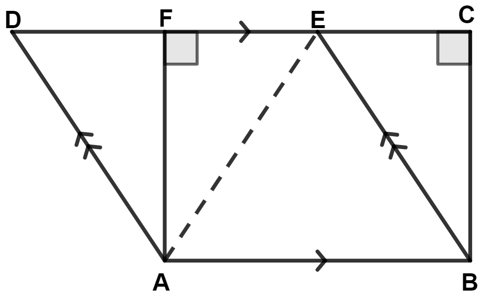 In the given figure, if area of triangle ADE is 60 cm2; state, giving reason, the area of : Area Theorems, Concise Mathematics Solutions ICSE Class 9.