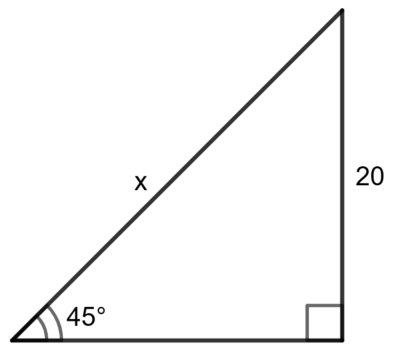 Find 'x', if : Solution of Right Triangles, Concise Mathematics Solutions ICSE Class 9.