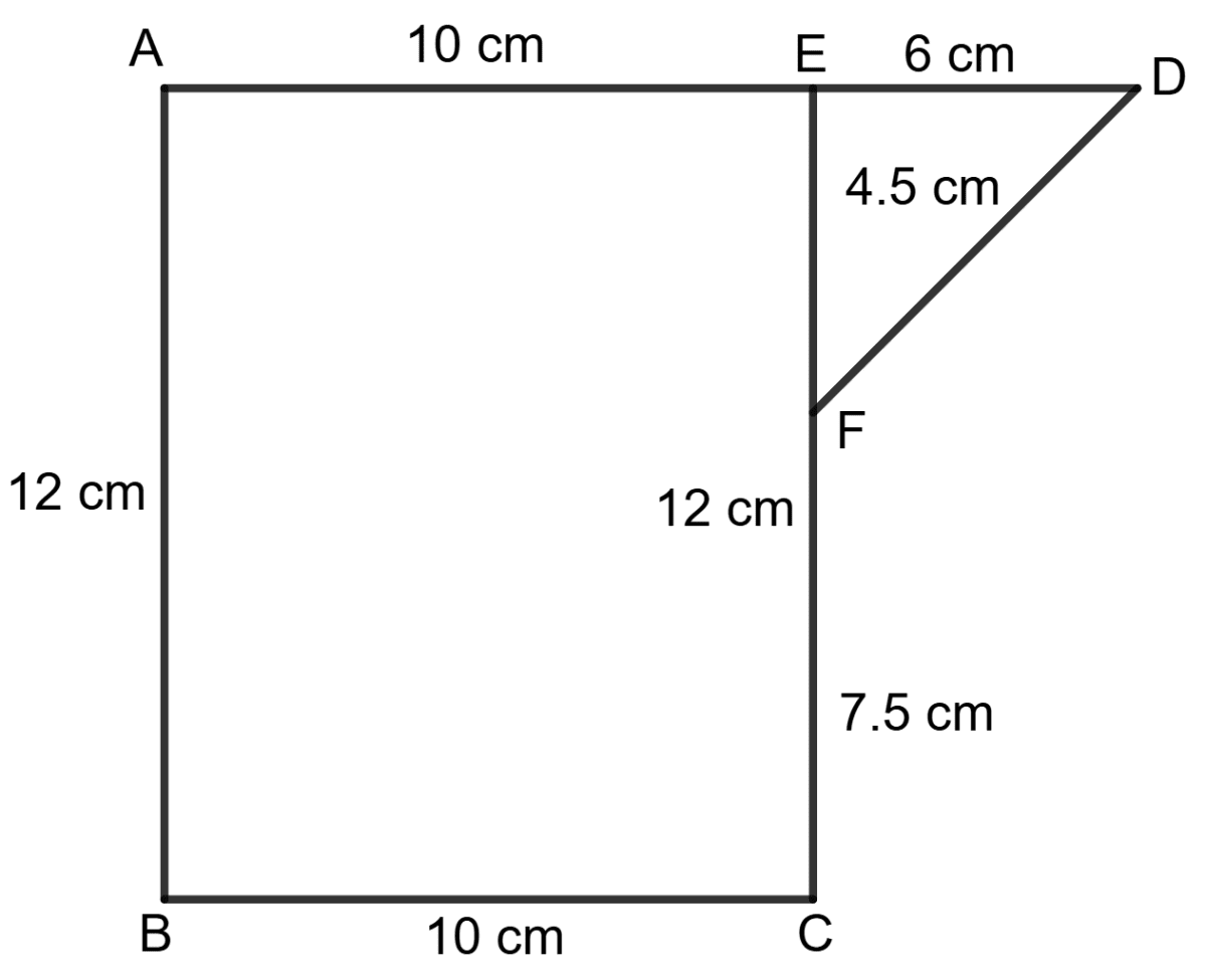 The cross-section of a piece of metal 4 m in length is shown below. Calculate : Solids, Concise Mathematics Solutions ICSE Class 9.