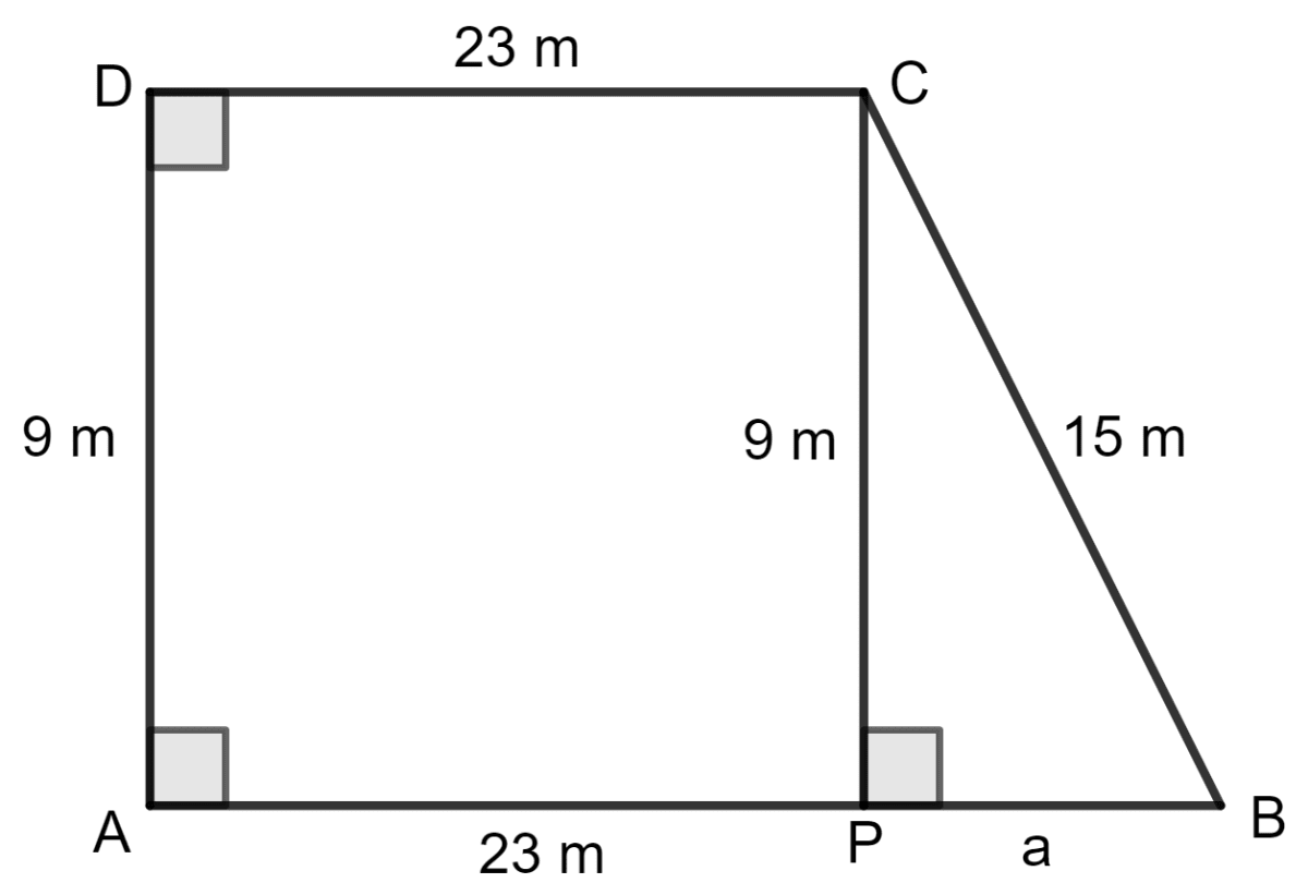 Using the information in the following figure, find the area of the trapezium. Area and Perimeter of Plane Figures, Concise Mathematics Solutions ICSE Class 9.