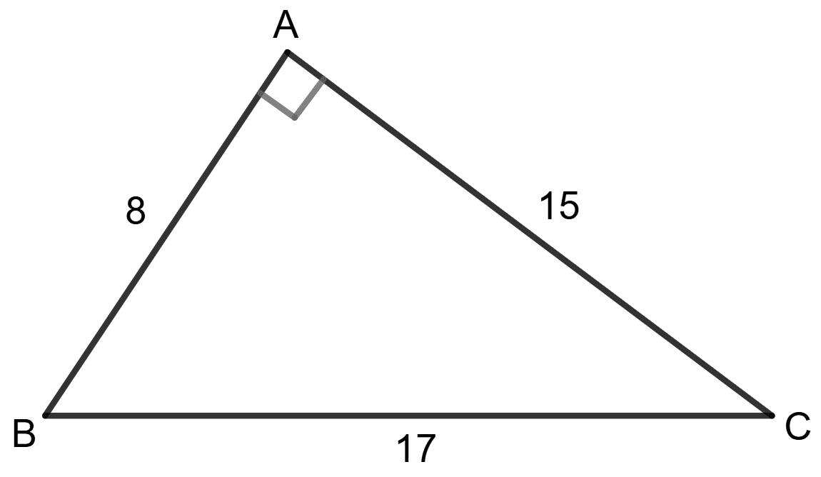 From the following figure, find the values of : Trigonometrical Ratios, Concise Mathematics Solutions ICSE Class 9.
