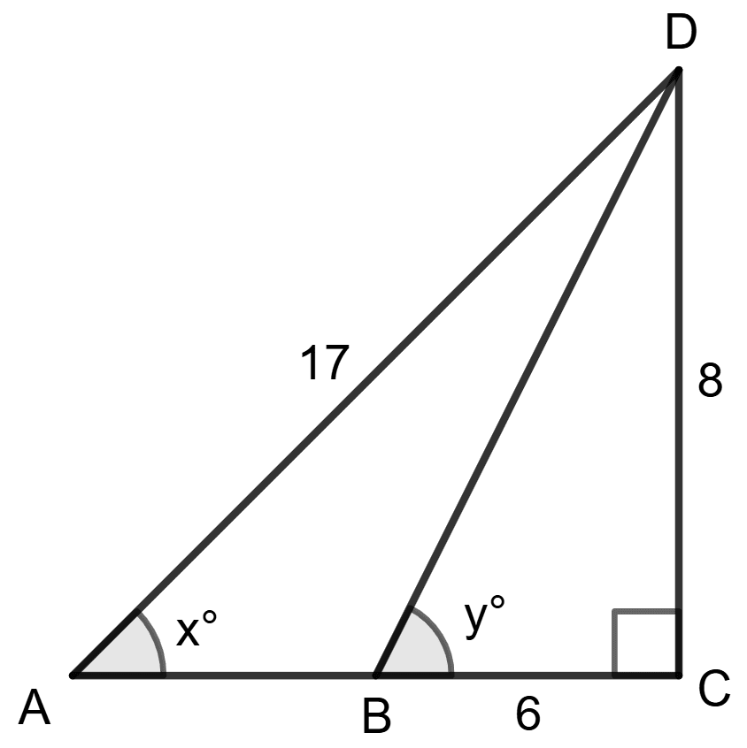 Use the given figure to find : Trigonometrical Ratios, Concise Mathematics Solutions ICSE Class 9.