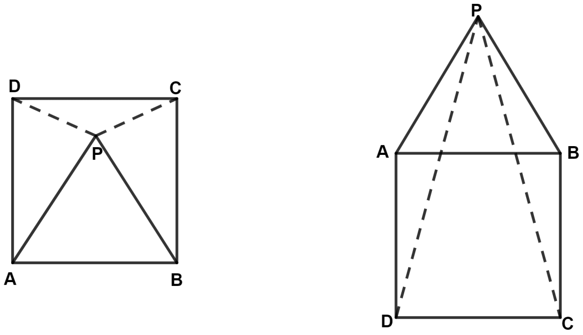 In the following diagrams, ABCD is a square and APB is an equilateral triangle. Triangles, Concise Mathematics Solutions ICSE Class 9.