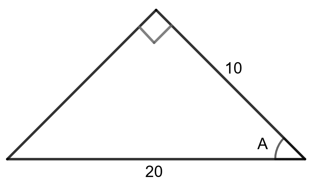 Find angle 'A' if : Solution of Right Triangles, Concise Mathematics Solutions ICSE Class 9.