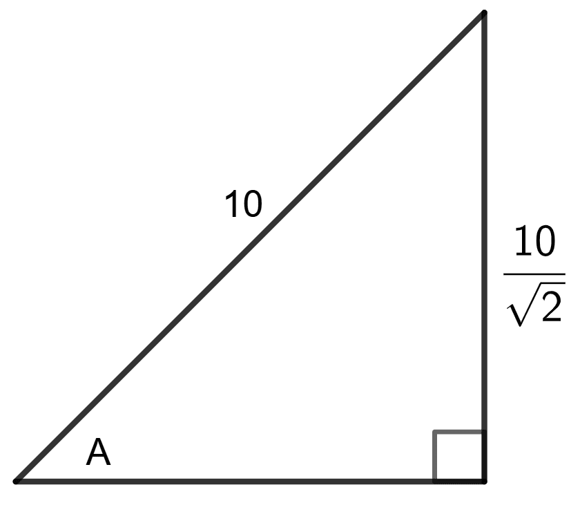 Find angle 'A' if : Solution of Right Triangles, Concise Mathematics Solutions ICSE Class 9.