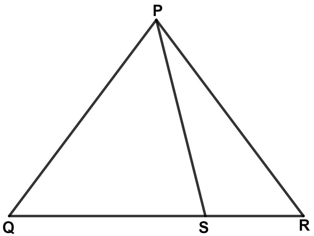 S is any point on side QR of triangle PQR. Prove that : Inequalities, Concise Mathematics Solutions ICSE Class 9.