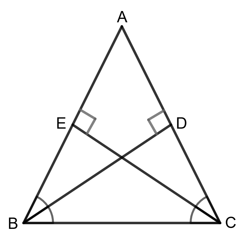 Using the information in the given figure; we get BD = CE. Assertion Reasoning, Concise Mathematics Solutions ICSE Class 9.