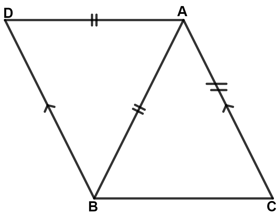 In the figure given alongside, AD = AB = AC, BD is parallel to CA and angle ACB = 65°. Find angle DAC. Isosceles Triangles, Concise Mathematics Solutions ICSE Class 9.