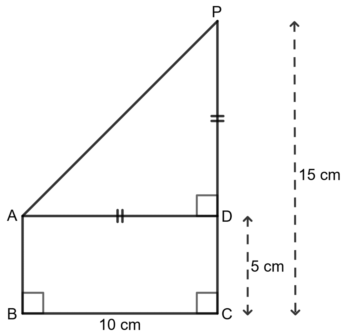 From the information given in the figure, AP = 10 cm. Assertion Reasoning, Concise Mathematics Solutions ICSE Class 9.