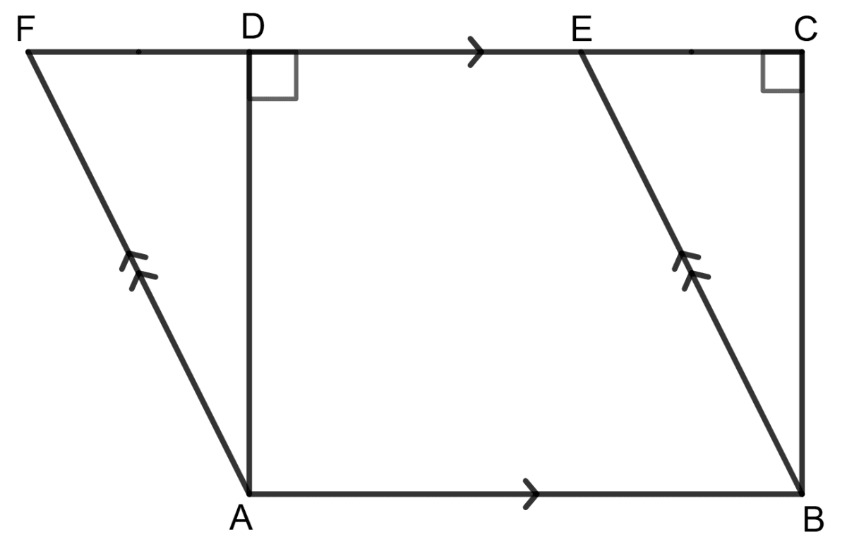 In the given figure, if the area of the parallelogram ABEF is 120. Assertion Reasoning, Concise Mathematics Solutions ICSE Class 9.