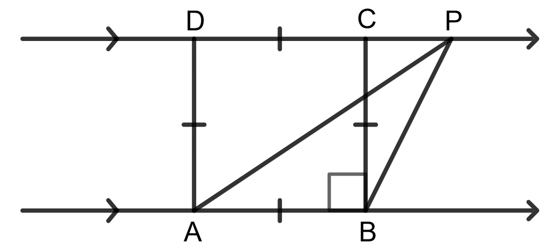 In the given figure, square ABCD and △APB are equal in area. Assertion Reasoning, Concise Mathematics Solutions ICSE Class 9.
