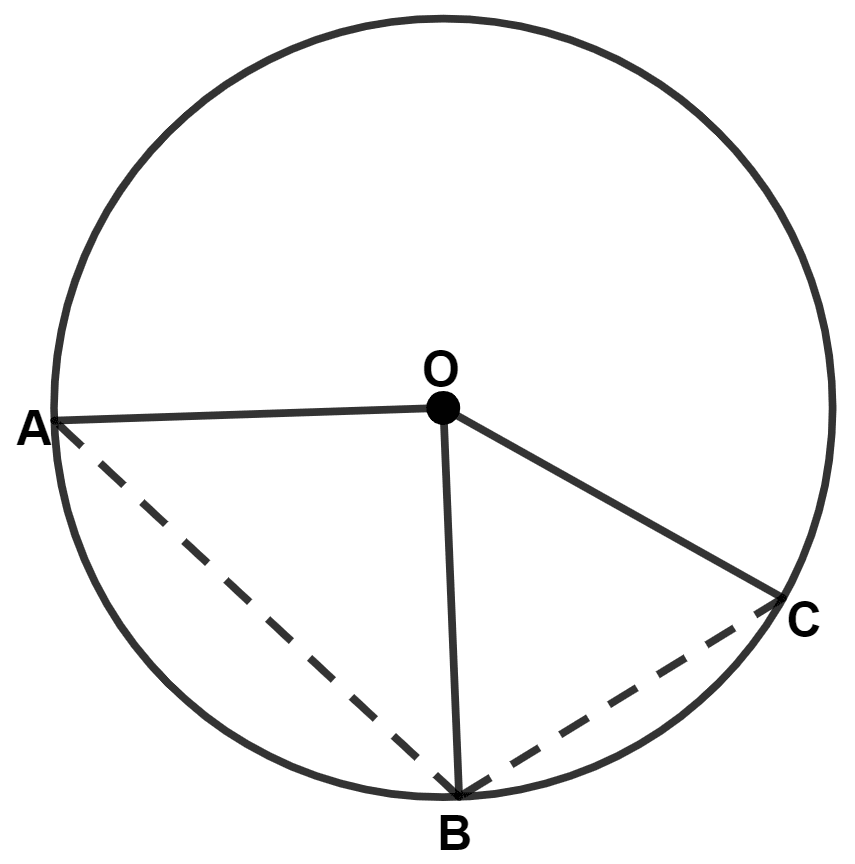 In the given figure, the lengths of arcs AB and BC are in the ratio 3 : 2. Circle, Concise Mathematics Solutions ICSE Class 9.