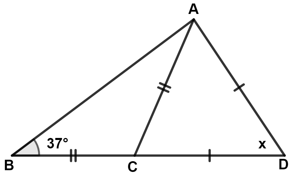 Calculate x : Isosceles Triangles, Concise Mathematics Solutions ICSE Class 9.
