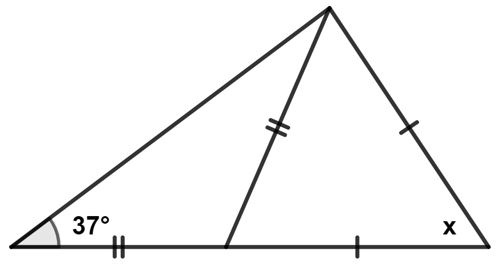 Calculate x : Isosceles Triangles, Concise Mathematics Solutions ICSE Class 9.