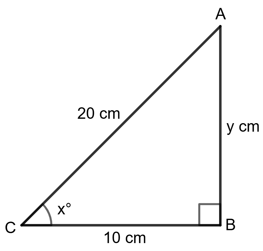 From the given figure, find : Trigonometrical Ratios of Standard Angles, Concise Mathematics Solutions ICSE Class 9.