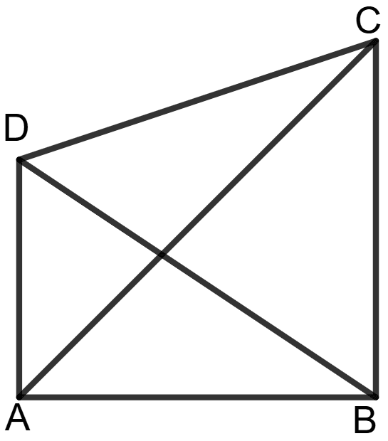 In any quadrilateral, the sum of the lengths of its four sides exceeds the sum of the lengths of its diagonals. Prove it. Chapterwise Revision (Stage 2), Concise Mathematics Solutions ICSE Class 9.