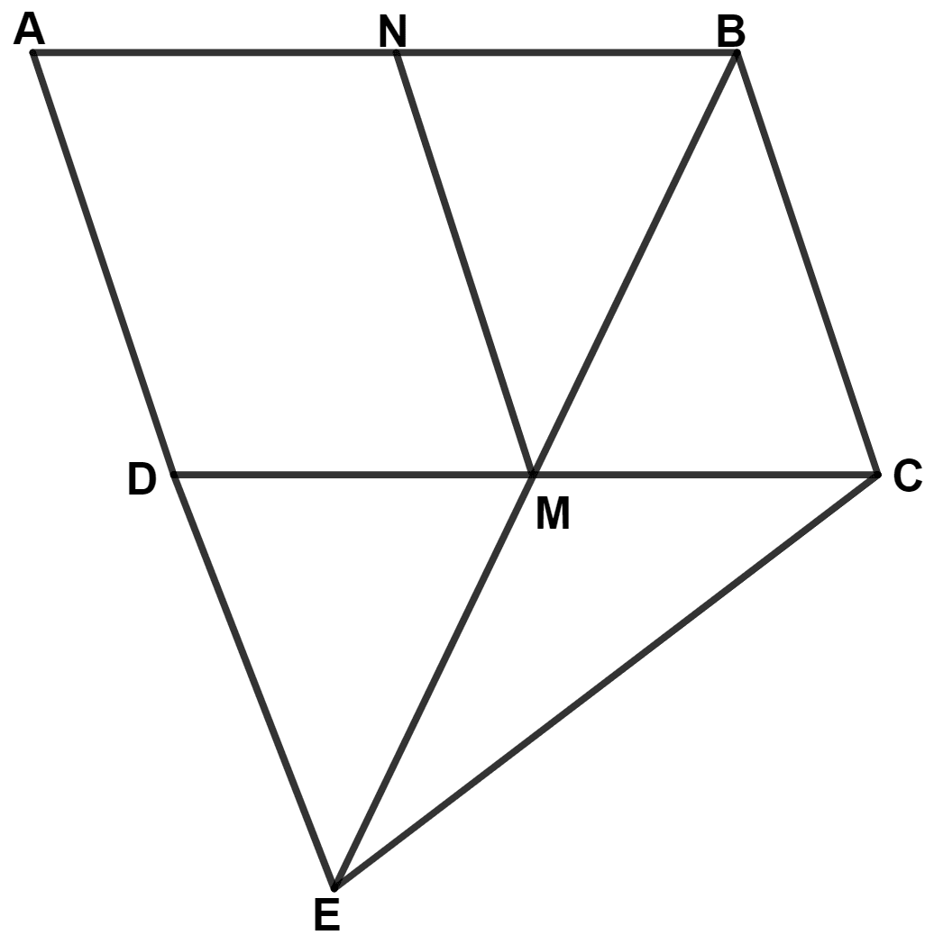 In the given figure, M and N are the mid-points of the sides DC and AB respectively of the parallelogram ABCD. Area Theorems, Concise Mathematics Solutions ICSE Class 9.