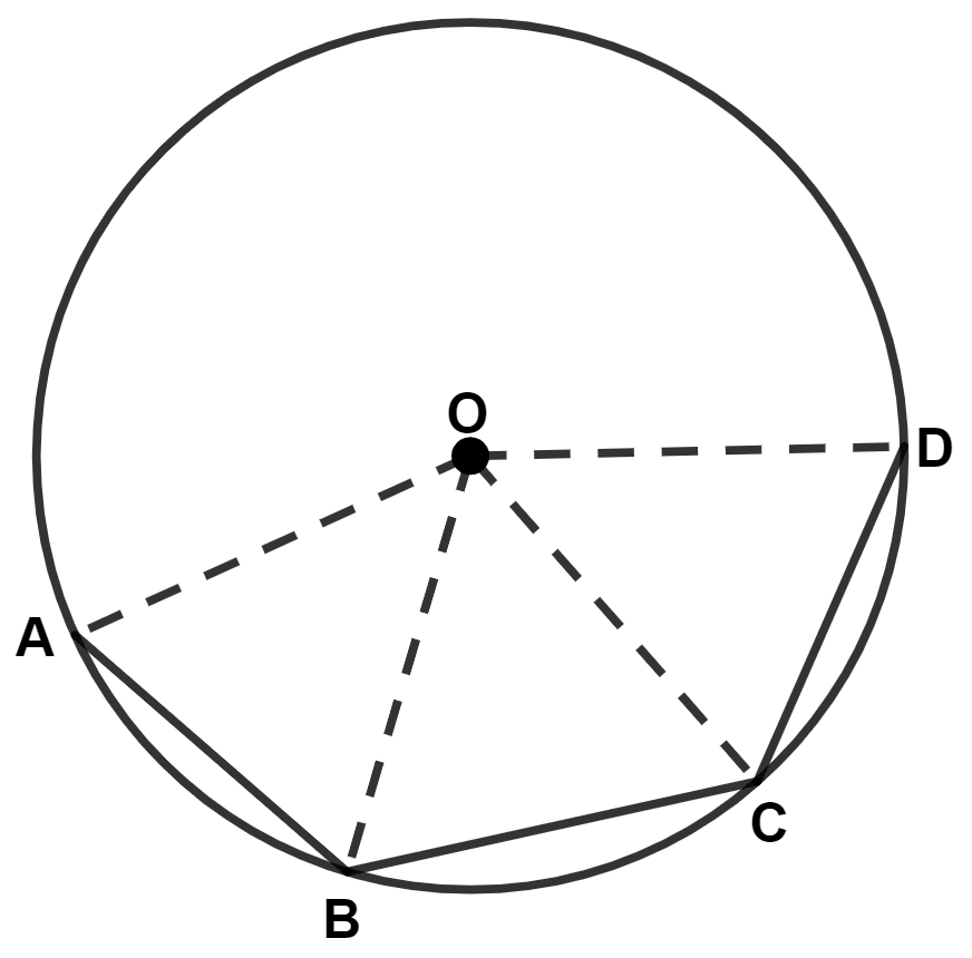 In the given figure, AB = BC = DC and ∠AOB = 50°. Find : Circle, Concise Mathematics Solutions ICSE Class 9.