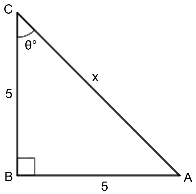 Use the given figure to find : Trigonometrical Ratios of Standard Angles, Concise Mathematics Solutions ICSE Class 9.