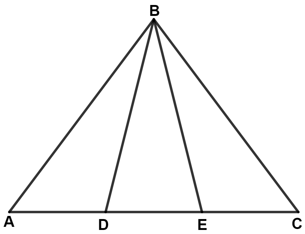 In the given figure; AB = BC and AD = EC. Prove that : BD = BE. Isosceles Triangles, Concise Mathematics Solutions ICSE Class 9.