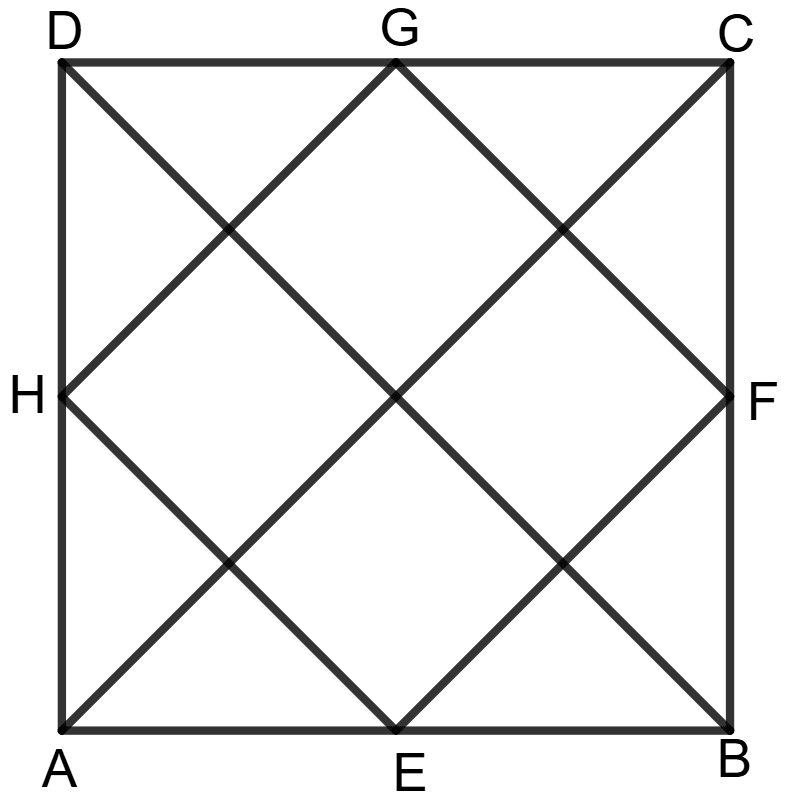 Show that the quadrilateral formed by joining the mid-points of the adjacent sides of a square, is also a square. Chapterwise Revision (Stage 2), Concise Mathematics Solutions ICSE Class 9.