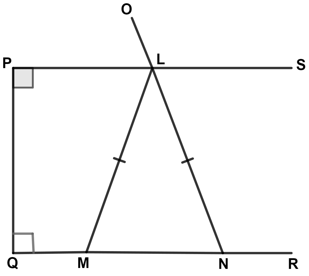 In the figure given below, LM = LN; angle PLN = 110°. Calculate : Isosceles Triangles, Concise Mathematics Solutions ICSE Class 9.