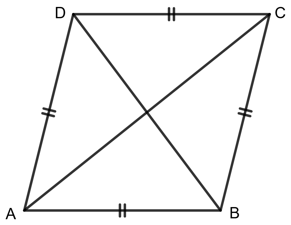 Find lengths of diagonals AC and BD. Solution of Right Triangles, Concise Mathematics Solutions ICSE Class 9.