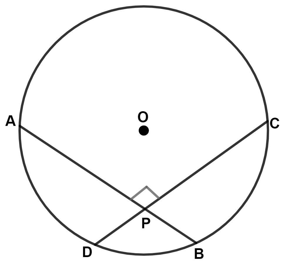 Given two equal chords AB and CD of a circle, with center O, intersecting each other at point P. Prove that : Circle, Concise Mathematics Solutions ICSE Class 9.