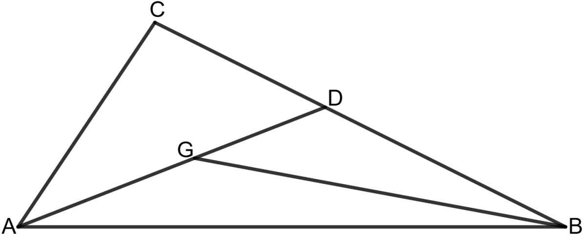 In the following figure, G is centroid of the triangle ABC. Chapterwise Revision (Stage 2), Concise Mathematics Solutions ICSE Class 9.