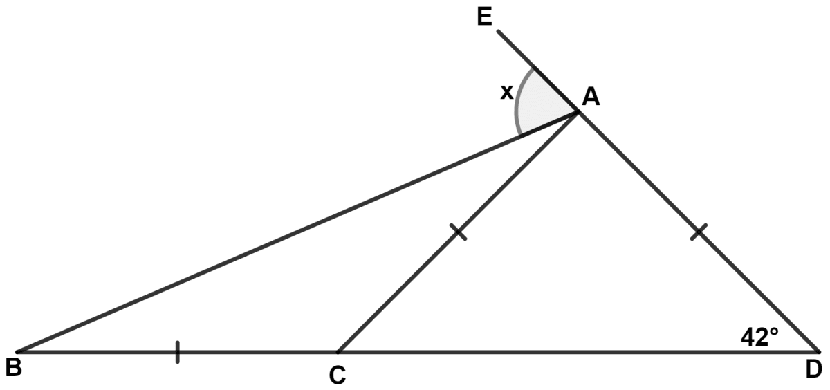 Find x : Isosceles Triangles, Concise Mathematics Solutions ICSE Class 9.