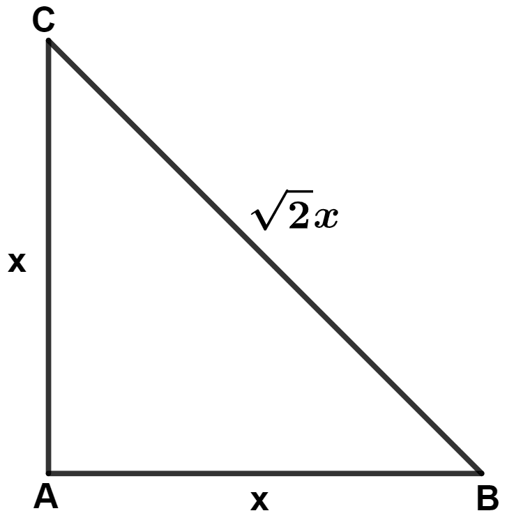 If the sides of a triangle are in the ratio 1 : 2 : 1, show that it is a right-angled triangle. Pythagoras Theorem, Concise Mathematics Solutions ICSE Class 9.