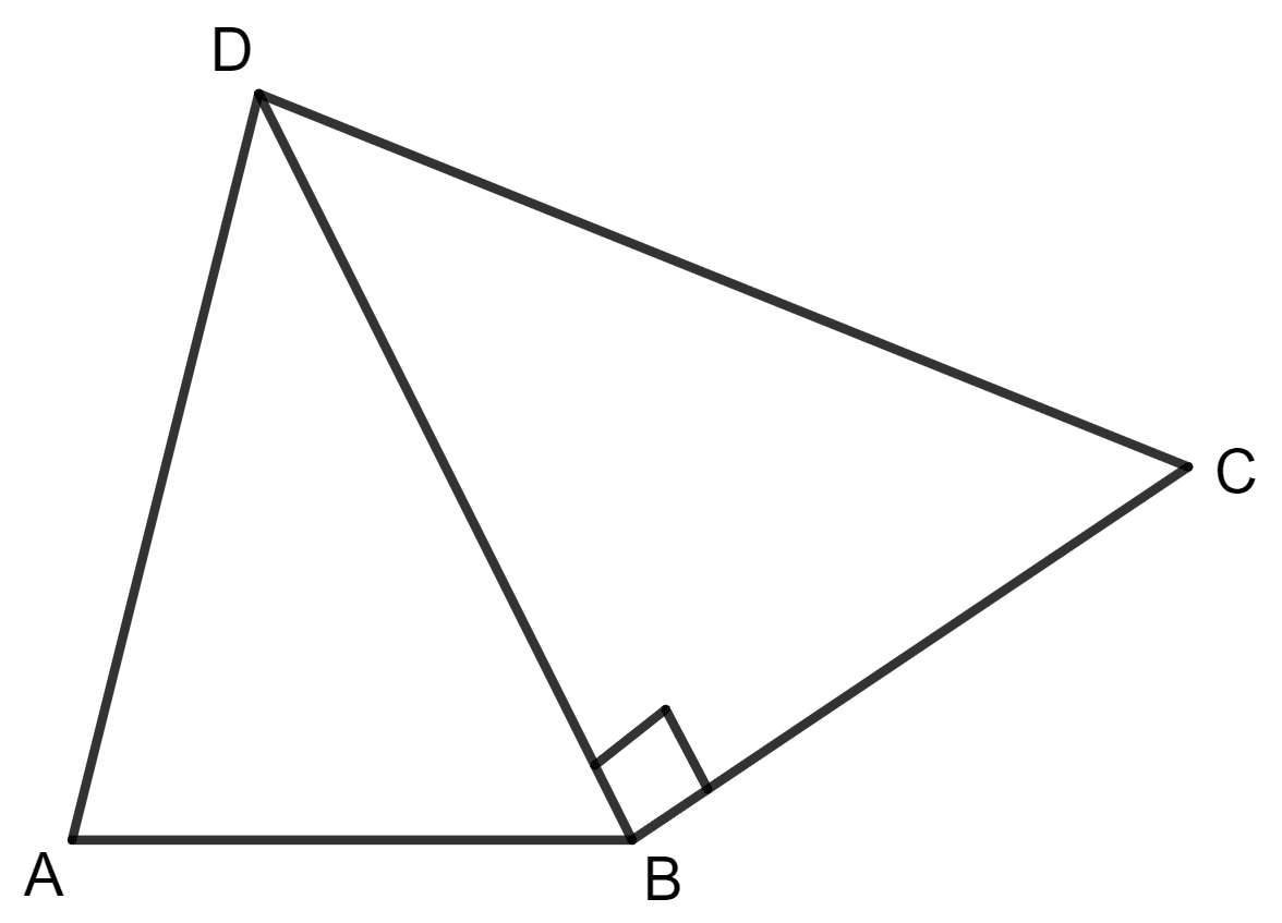 Find the area and the perimeter of quadrilateral ABCD, given below; if, AB = 8 cm, AD = 10 cm, BD = 12 cm, DC = 13 cm and ∠DBC = 90°. Area and Perimeter of Plane Figures, Concise Mathematics Solutions ICSE Class 9.