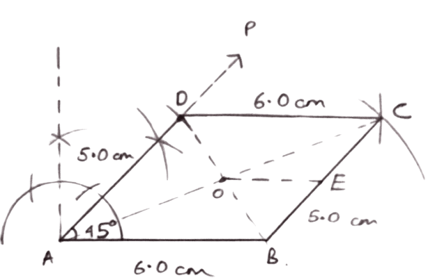 Draw parallelogram ABCD with the following data : Construction of Polygons, Concise Mathematics Solutions ICSE Class 9.