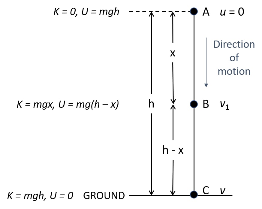 Show that kinetic energy and potential energy sum is always conserved for freely falling body under gravity. Work, Energy, Power Concise Physics Class 10 Solutions.