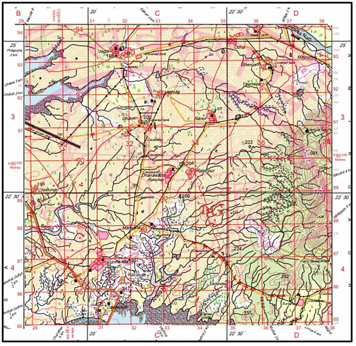 Why are covered tanks found in many places of the map extract? Give two reasons. Competency Focused Practice Questions Geography Solutions ICSE Class 10.