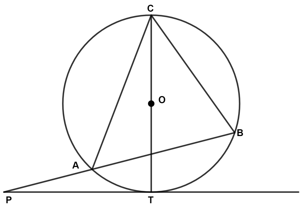 In the given figure, angle ABC = 70° and angle ACB = 50°. Given, O is the centre of the circle and PT is the tangent to the circle. Then calculate the following angles. Maths Competency Focused Practice Questions Class 10 Solutions.