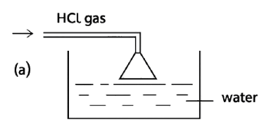 Given below are four different illustrations of preparing hydrochloric acid drawn by students. Which of these is the correct? Chemistry Competency Focused Practice Questions Class 10 Solutions.