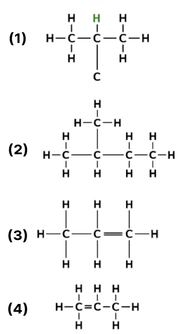 The following are the structural diagrams of certain hydrocarbons. Chemistry Competency Focused Practice Questions Class 10 Solutions.