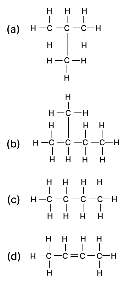 The following are the structural diagrams of certain hydrocarbons. Chemistry Competency Focused Practice Questions Class 10 Solutions.