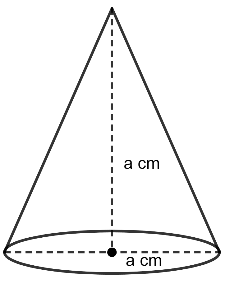 A right circular cone has the radius of the base equal to the height of the cone. If the volume of the cone is 9702 cu. cm, then the diameter of the base of the cone is : Maths Competency Focused Practice Questions Class 10 Solutions.